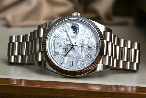 rolex meteorite dial price|rolex meteorite dial day date.